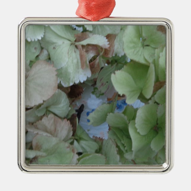 Hydrangea leaves metal tree decoration (Front)