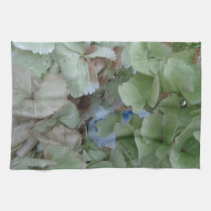Hydrangea leaves tea towel