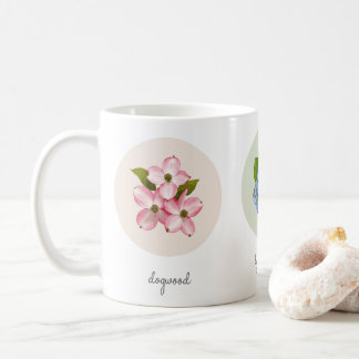 Hydrangea, Lupine, and Dogwood Flowers Coffee Mug