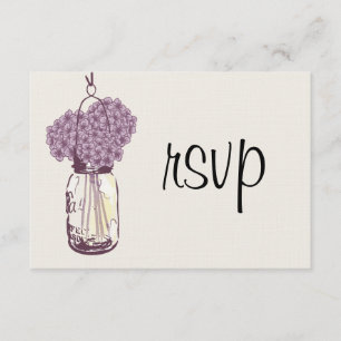 Hydrangea & Mason Jar Wedding RSVP