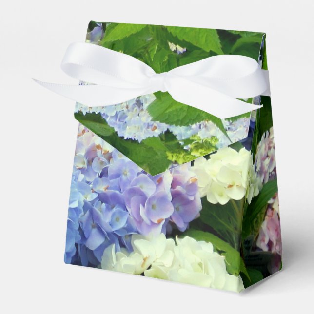 Hydrangea Mix-PARTY FAVOR BOX, tent style Favour Box (Front Side)