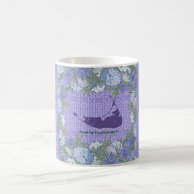 Hydrangea Mug, Nantucket Hydrangeas, Cape Cod Coffee Mug (Center)