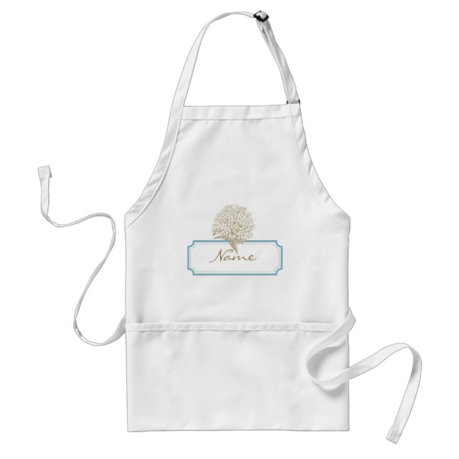 Hydrangea Name Tag Standard Apron (Front)