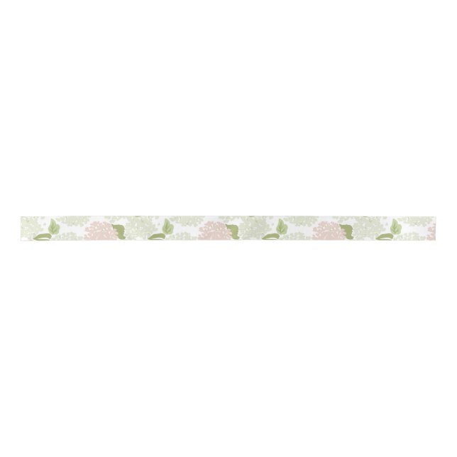 Hydrangea nantucket coastal floral gift satin ribbon (Front)