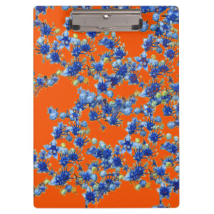 hydrangea orange and blue clipboard