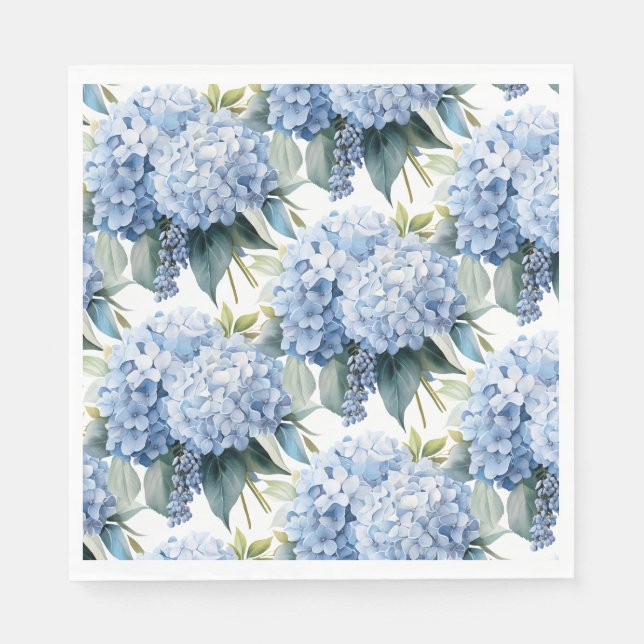 Hydrangea Paper Napkins (Front)