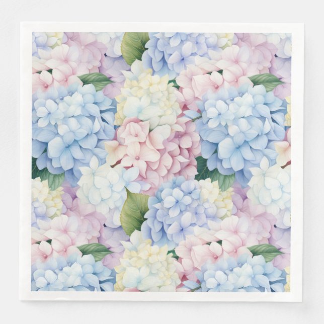 Hydrangea Paper Napkins (Front)