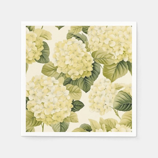 Hydrangea Paper Napkins (Front)