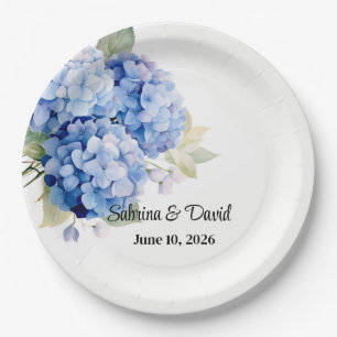 Hydrangea paper plate