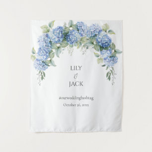 Hydrangea Photo Selfie White Wedding Backdrop Tapestry