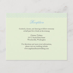 Hydrangea + Polka Dots Wedding Invitation Insert