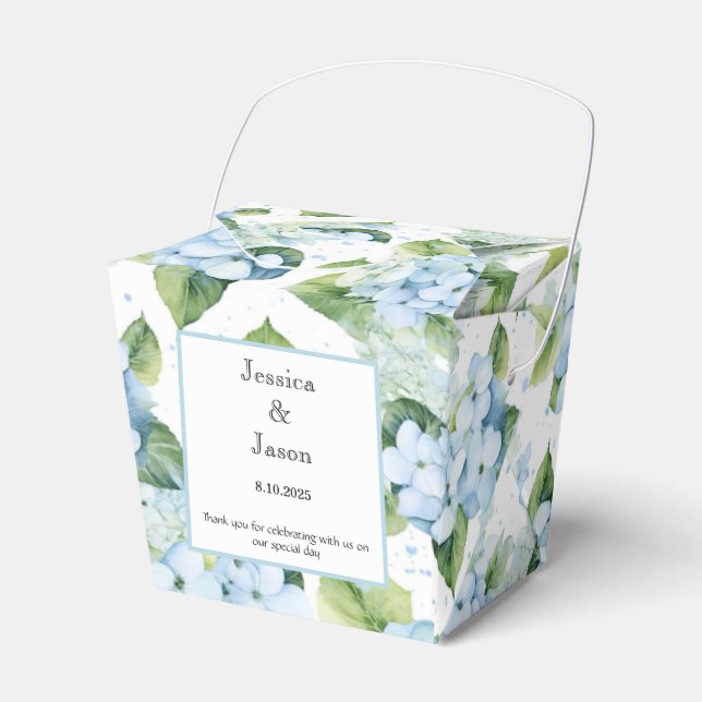 Hydrangea Print Party Treat Box (Front Side)