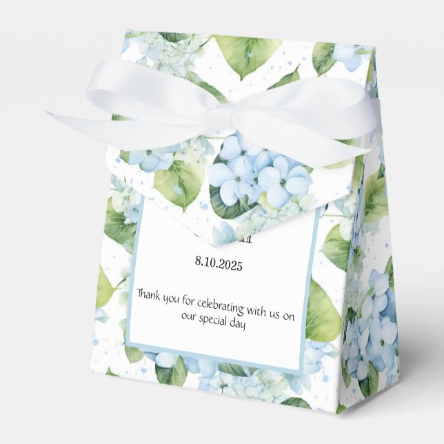 Hydrangea Print Party Treat Box (Front Side)