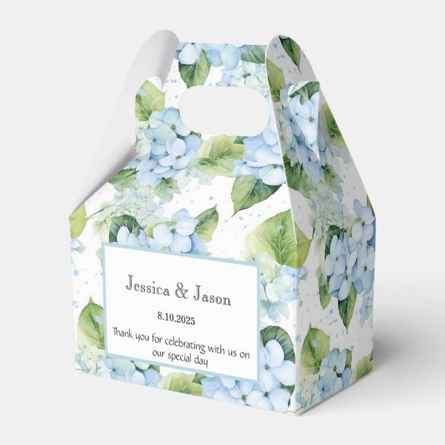 Hydrangea Print Party Treat Box (Front Side)