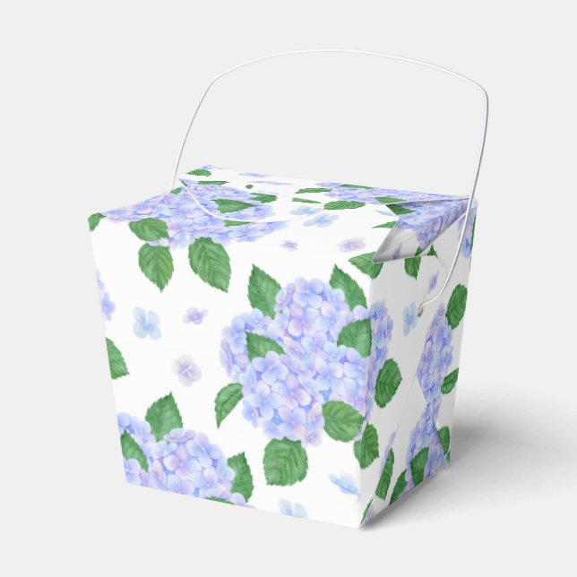Hydrangea Print Party Treat Box (Front Side)