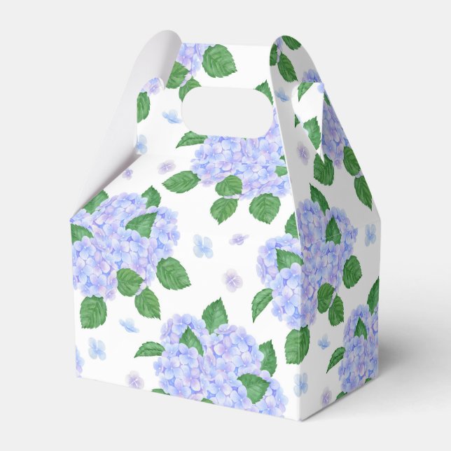 Hydrangea Print Party Treat Box (Front Side)