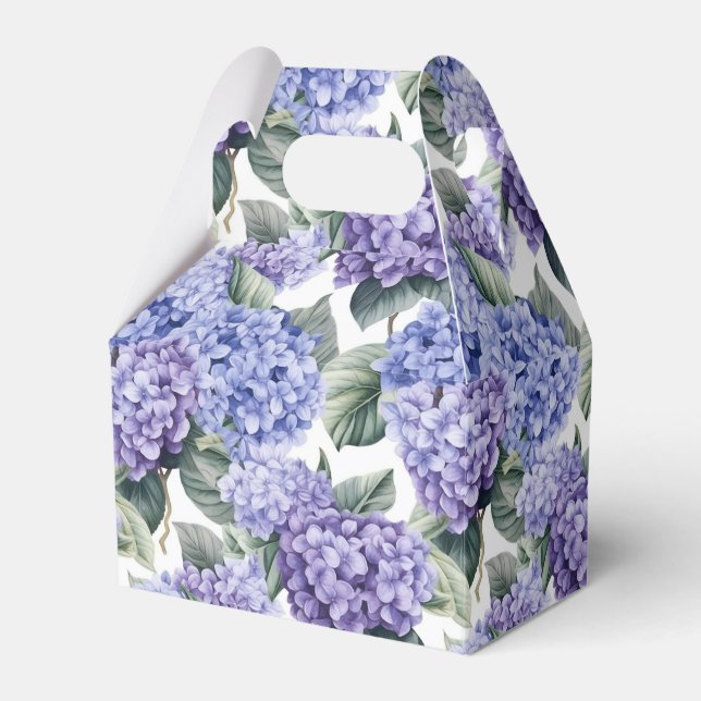 Hydrangea Print Party Treat Box (Front Side)