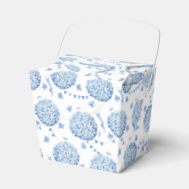 Hydrangea Print Party Treat Box (Front Side)