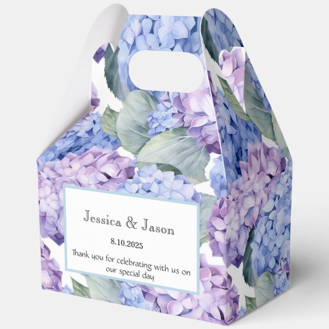 Hydrangea Print Party Treat Box (Front)