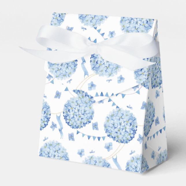 Hydrangea Print Party Treat Box (Front Side)