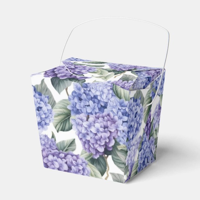 Hydrangea Print Party Treat Box (Front Side)