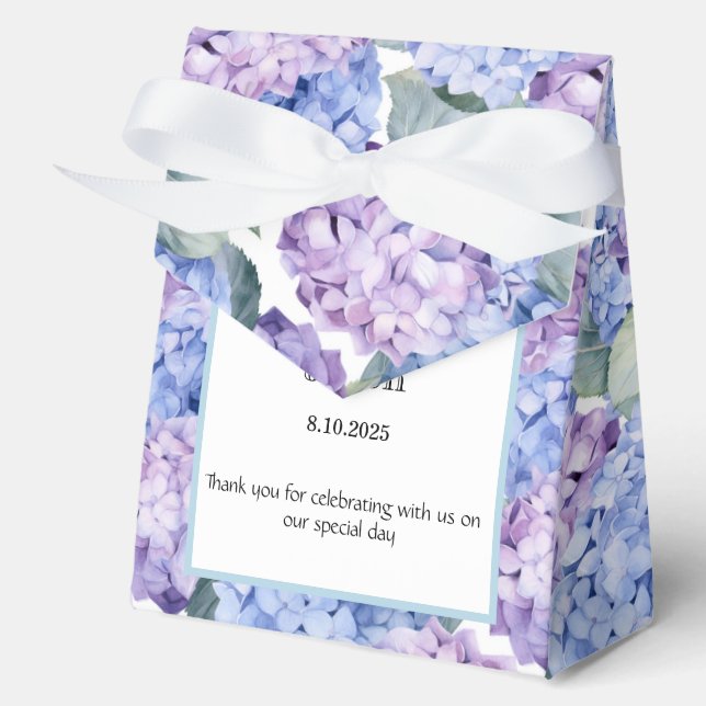 Hydrangea Print Party Treat Box (Front)