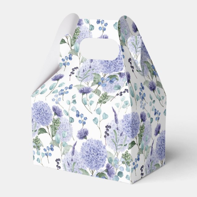 Hydrangea Print Party Treat Box (Front Side)