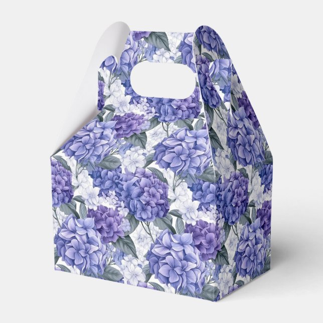 Hydrangea Print Party Treat Box (Front Side)
