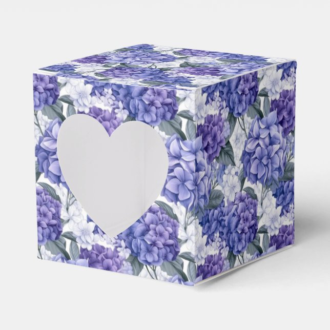 Hydrangea Print Party Treat Box (Front Side)