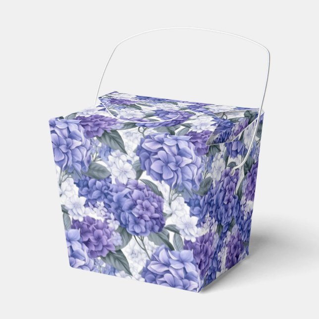 Hydrangea Print Party Treat Box (Front Side)