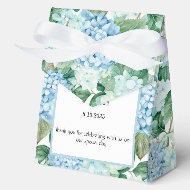 Hydrangea Print Party Treat Box (Front)