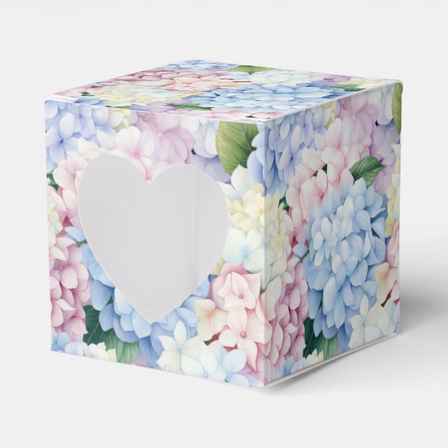 Hydrangea Print Party Treat Box (Front Side)