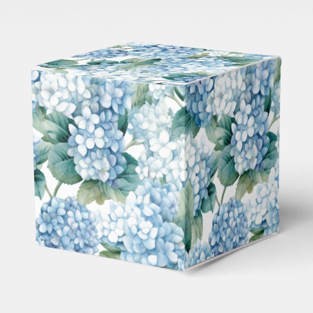 Hydrangea Print Party Treat Box (Front Side)