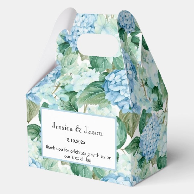 Hydrangea Print Party Treat Box (Front)