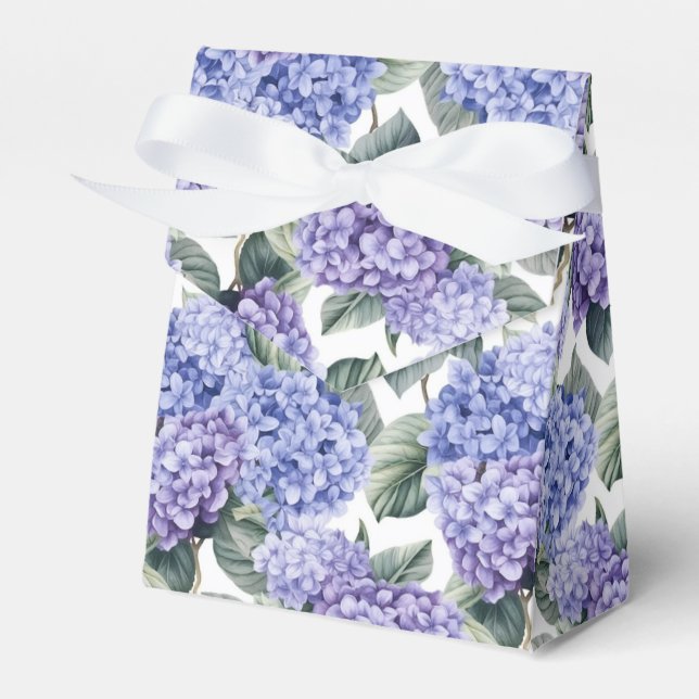 Hydrangea Print Party Treat Box (Front Side)