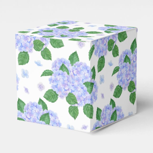 Hydrangea Print Party Treat Box (Front Side)