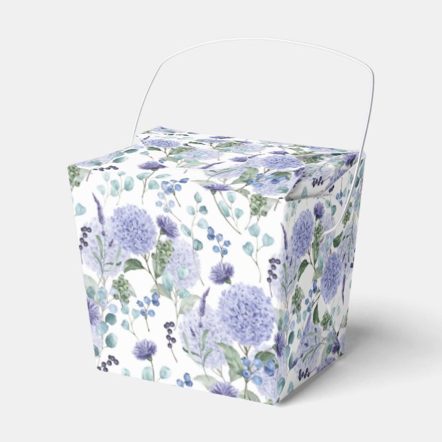Hydrangea Print Party Treat Box (Front Side)