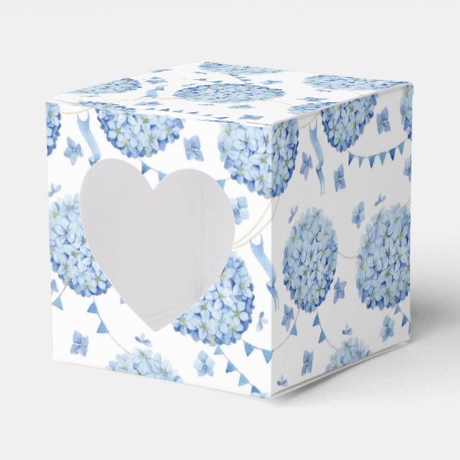 Hydrangea Print Party Treat Box (Front Side)