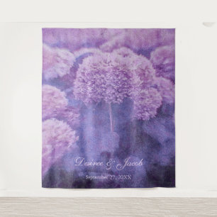 Hydrangea Purple Floral Wedding Photo Backdrop Tapestry