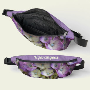Hydrangea Purple Lilac Botanical Floral Bum Bags