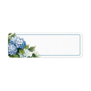 Hydrangea Return Address Label