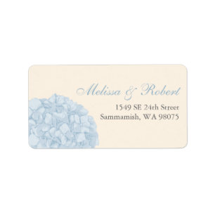 Hydrangea Return Address Label