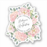 Hydrangea Rose Pink Watercolor Floral Thank You<br><div class="desc">Stickers with editable shape and text; painted watercolor illustrations by Annely Blooms: find her on etsy.
https://www.etsy.com/shop/AnnelyBlooms</div>