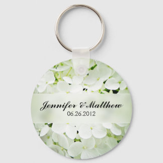 Hydrangea Round Keychain Wedding Favour