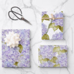 Hydrangea Shades Of Violet Blue Wrapping Paper Sheet<br><div class="desc">Watercolor Hand-painted,  Mixed Media</div>