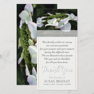 Hydrangea Sympathy Thank You photo card