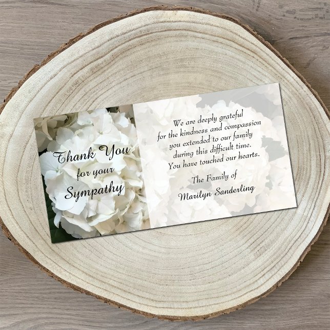 Hydrangea Sympathy Thank You Photo Card (Creator Uploaded)