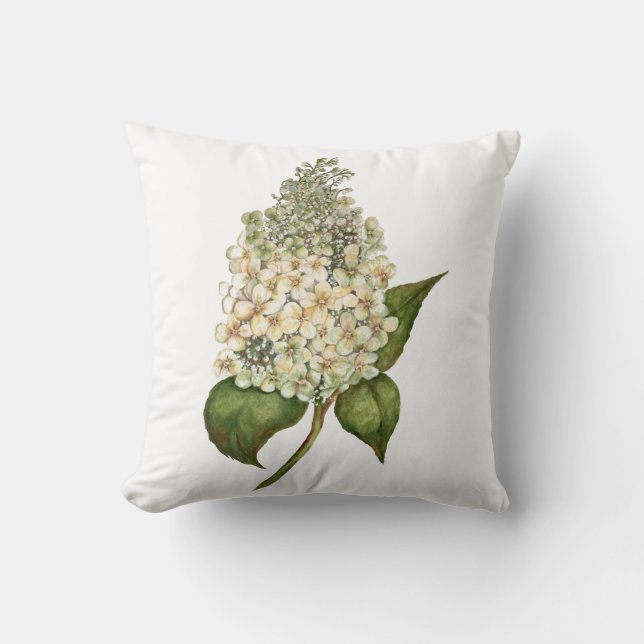 Hydrangea Throw Pillow (Front)