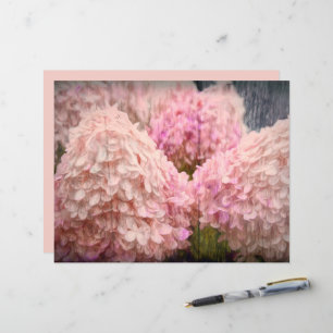 Hydrangea Vintage Blush Pink Floral Wood Decoupage