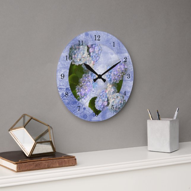 Hydrangea Wall Clock (Office)